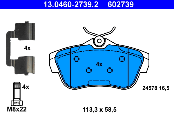 Brake Pad Set, disc brake (Rear axle)  Art. 13046027392