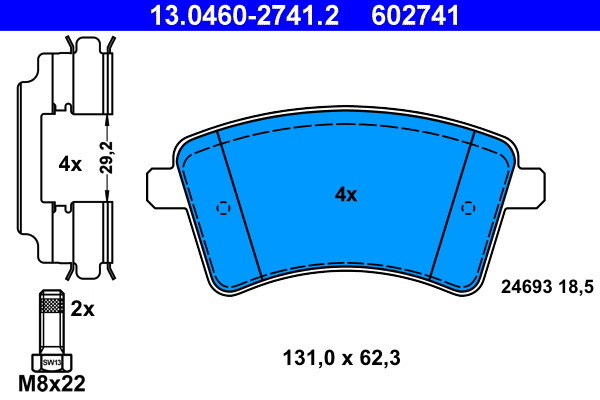 Brake Pad Set, disc brake (Front axle)  Art. 13046027412