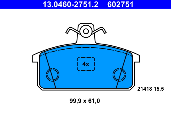 Brake Pad Set, disc brake (Rear axle)  Art. 13046027512