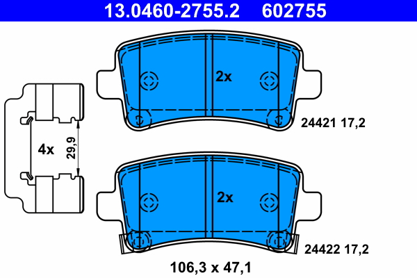 Brake Pad Set, disc brake (Rear axle)  Art. 13046027552