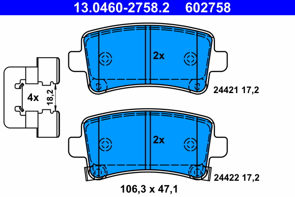 Brake Pad Set, disc brake (Rear axle)  Art. 13046027582