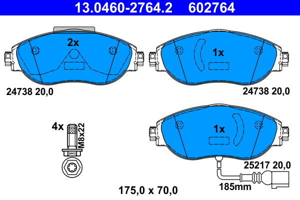 Brake Pad Set, disc brake (Front axle)  Art. 13046027642