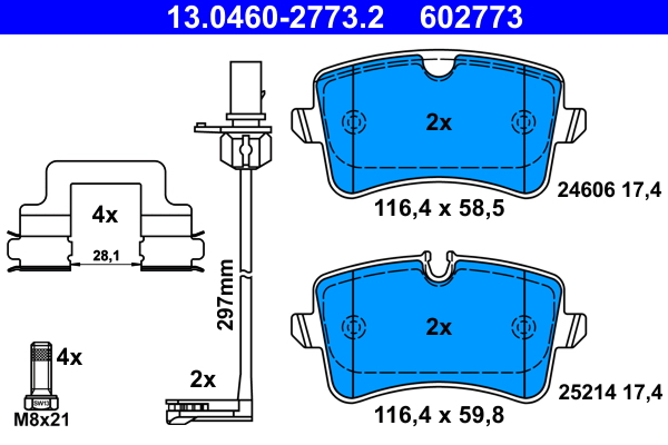 Brake Pad Set, disc brake (Rear axle)  Art. 13046027732