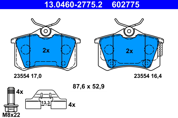 Brake Pad Set, disc brake (Rear axle)  Art. 13046027752