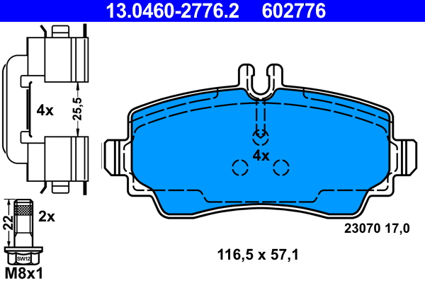 Brake Pad Set, disc brake (Front axle)  Art. 13046027762