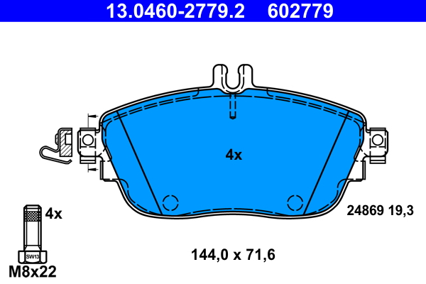 Brake Pad Set, disc brake (Front axle)  Art. 13046027792