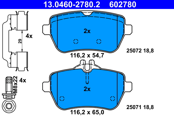 Brake Pad Set, disc brake (Front axle)  Art. 13046027802