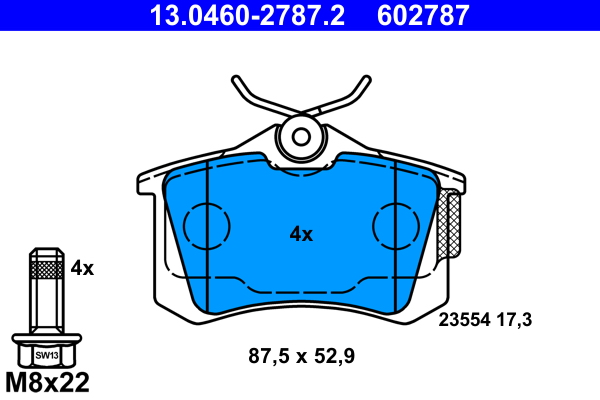 Brake Pad Set, disc brake (Rear axle)  Art. 13046027872