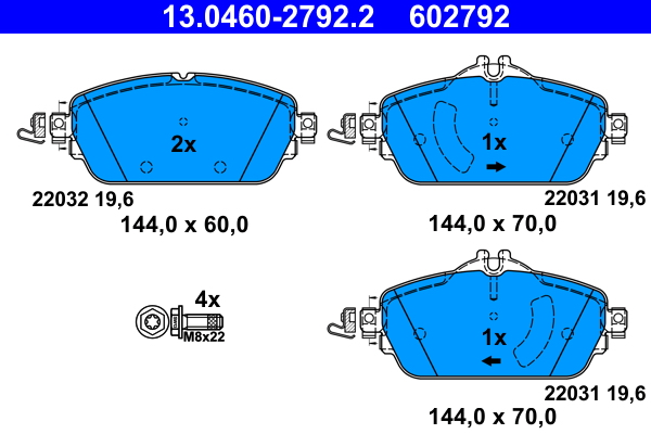 Brake Pad Set, disc brake (Front axle)  Art. 13046027922