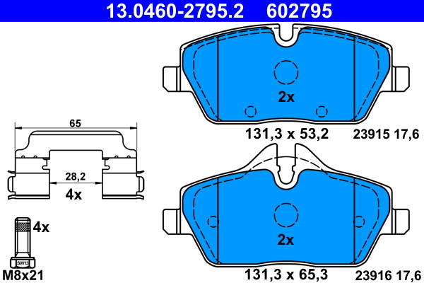 Brake Pad Set, disc brake (Front axle)  Art. 13046027952