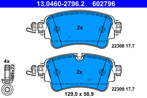 Brake Pad Set, disc brake (Rear axle)  Art. 13046027962