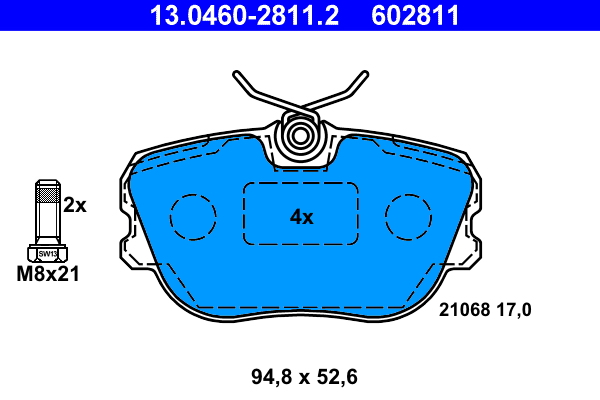 Brake Pad Set, disc brake (Front axle)  Art. 13046028112