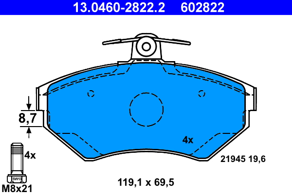 Brake Pad Set, disc brake (Front axle)  Art. 13046028222