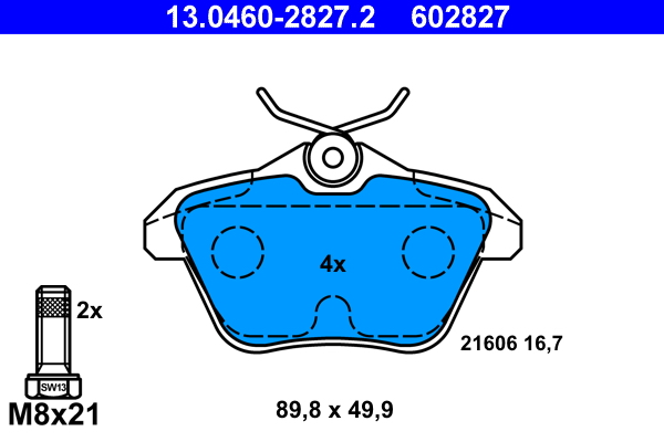 Brake Pad Set, disc brake (Rear axle)  Art. 13046028272