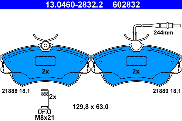 Brake Pad Set, disc brake (Front axle)  Art. 13046028322