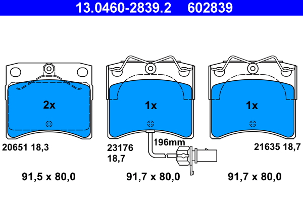 Brake Pad Set, disc brake (Front axle)  Art. 13046028392