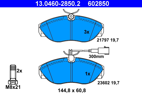 Brake Pad Set, disc brake (Front axle)  Art. 13046028502