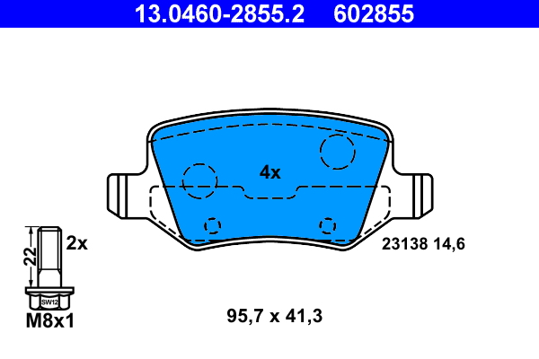 Brake Pad Set, disc brake (Rear axle)  Art. 13046028552