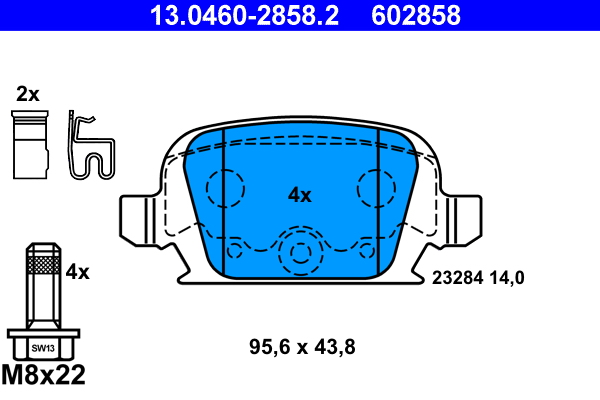 Brake Pad Set, disc brake (Rear axle)  Art. 13046028582