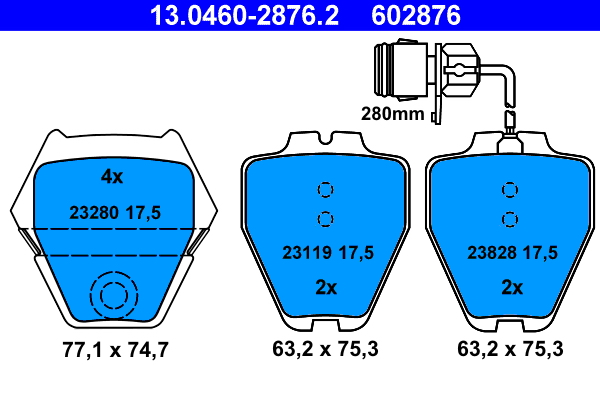 Brake Pad Set, disc brake (Front axle)  Art. 13046028762