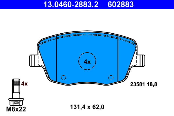 Brake Pad Set, disc brake (Front axle)  Art. 13046028832