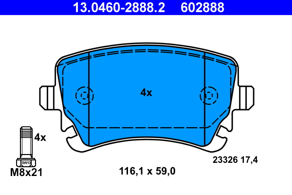 Brake Pad Set, disc brake (Rear axle)  Art. 13046028882