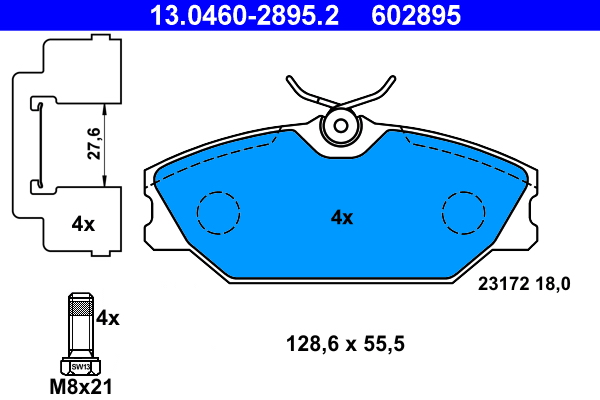 Brake Pad Set, disc brake (Front axle)  Art. 13046028952