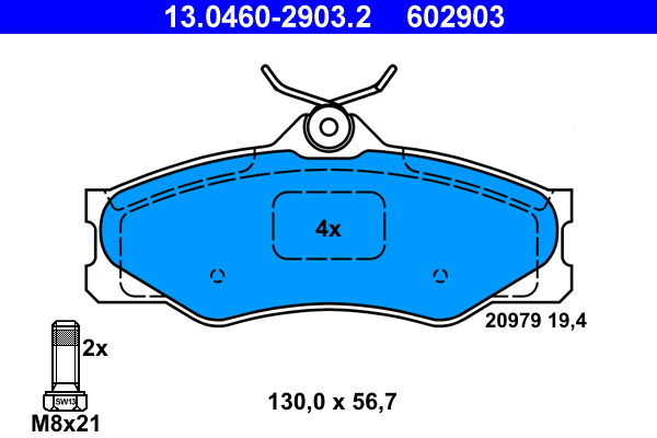 Brake Pad Set, disc brake (Front axle)  Art. 13046029032