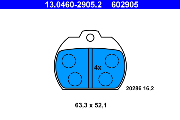 Brake Pad Set, disc brake (Front axle)  Art. 13046029052