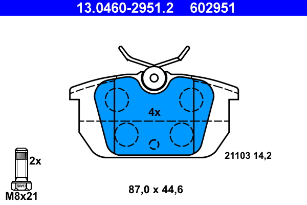 Brake Pad Set, disc brake (Rear axle)  Art. 13046029512