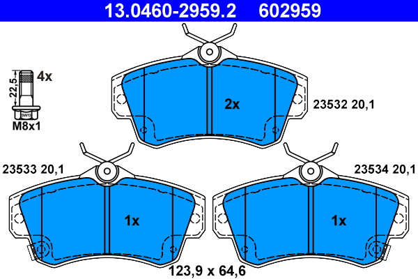 Brake Pad Set, disc brake (Front axle)  Art. 13046029592