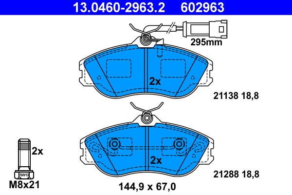 Brake Pad Set, disc brake (Front axle)  Art. 13046029632