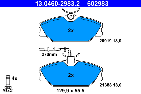 Brake Pad Set, disc brake (Front axle)  Art. 13046029832