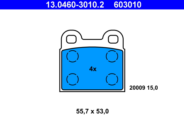 Brake Pad Set, disc brake (Rear axle, lower, Inner)  Art. 13046030102