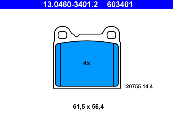 Brake Pad Set, disc brake (Rear axle)  Art. 13046034012