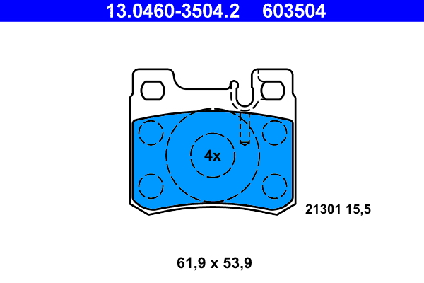 Brake Pad Set, disc brake (Rear axle)  Art. 13046035042