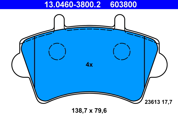 Brake Pad Set, disc brake (Front axle)  Art. 13046038002