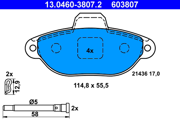 Brake Pad Set, disc brake (Front axle)  Art. 13046038072