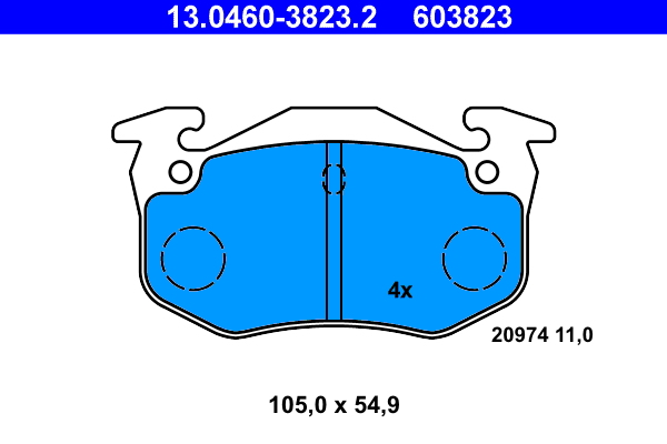 Brake Pad Set, disc brake (Rear axle)  Art. 13046038232