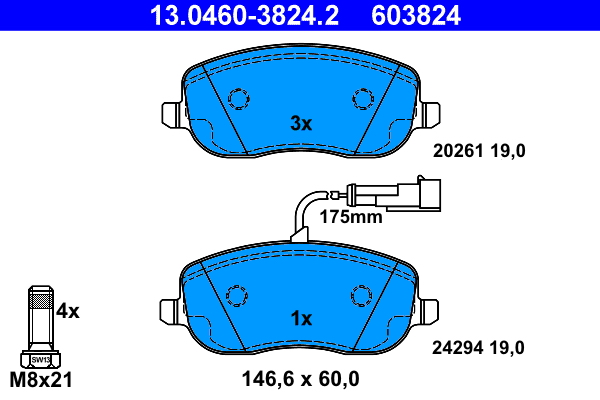 Brake Pad Set, disc brake (Front axle)  Art. 13046038242