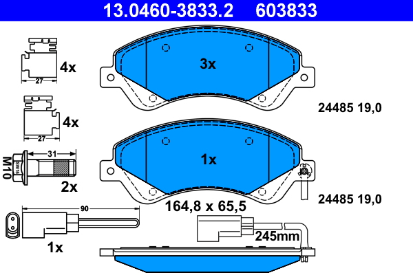 Brake Pad Set, disc brake (Front axle)  Art. 13046038332