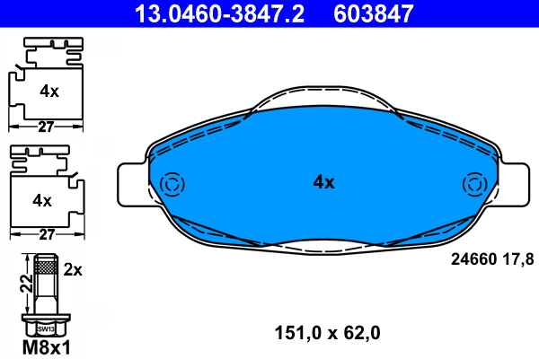 Brake Pad Set, disc brake (Front axle)  Art. 13046038472