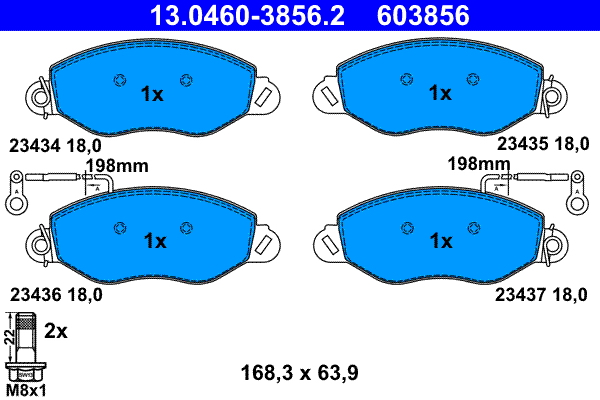 Brake Pad Set, disc brake (Front axle)  Art. 13046038562