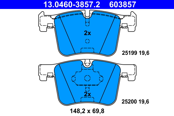 Brake Pad Set, disc brake (Front axle)  Art. 13046038572