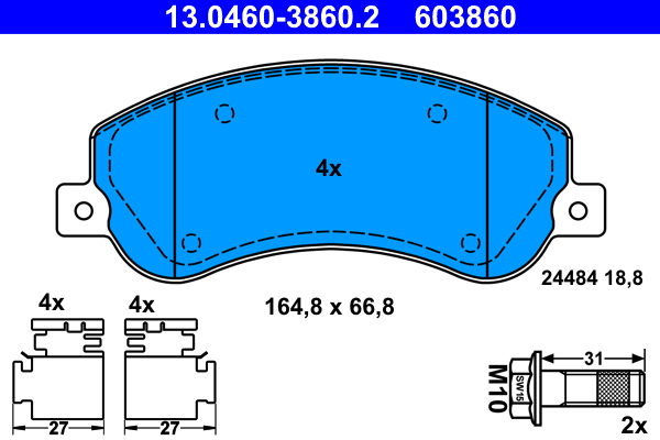 Brake Pad Set, disc brake (Front axle)  Art. 13046038602