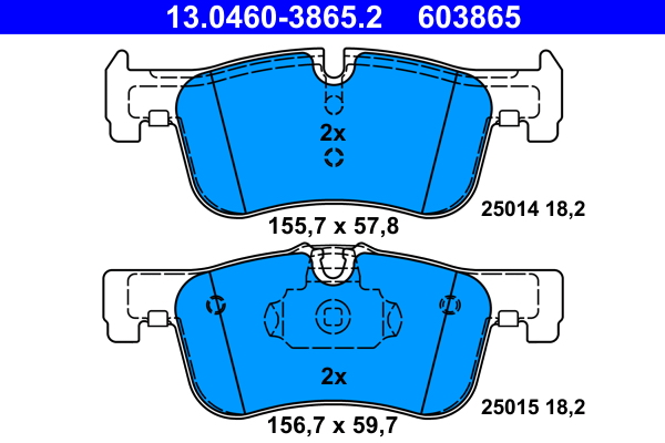 Brake Pad Set, disc brake (Front axle)  Art. 13046038652