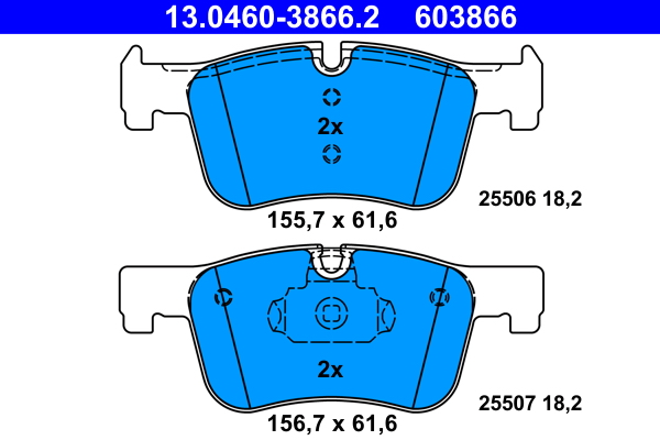 Brake Pad Set, disc brake (Front axle)  Art. 13046038662