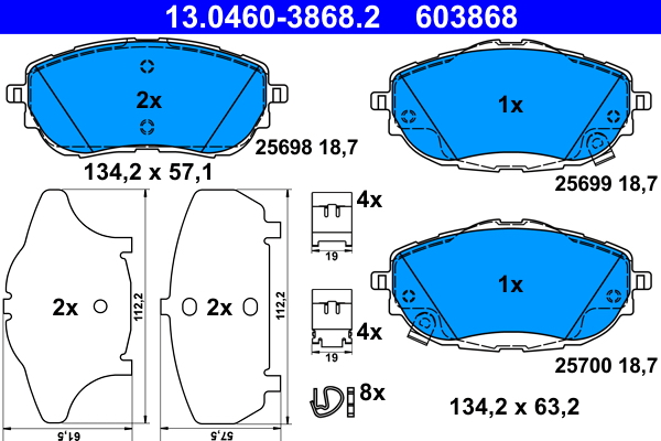 Brake Pad Set, disc brake (Front axle)  Art. 13046038682