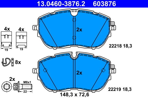 Brake Pad Set, disc brake (Front axle)  Art. 13046038762