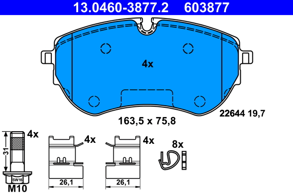 Brake Pad Set, disc brake (Front axle)  Art. 13046038772